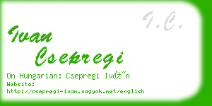 ivan csepregi business card